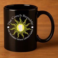 Key West Conch Republic Flag We Seceded Where Others Failed 11oz C Handle Ceramic Mug