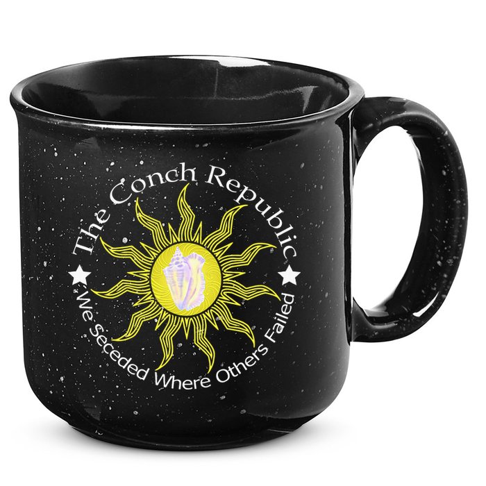 Key West Conch Republic Flag We Seceded Where Others Failed 15oz Campfire Ceramic Mug