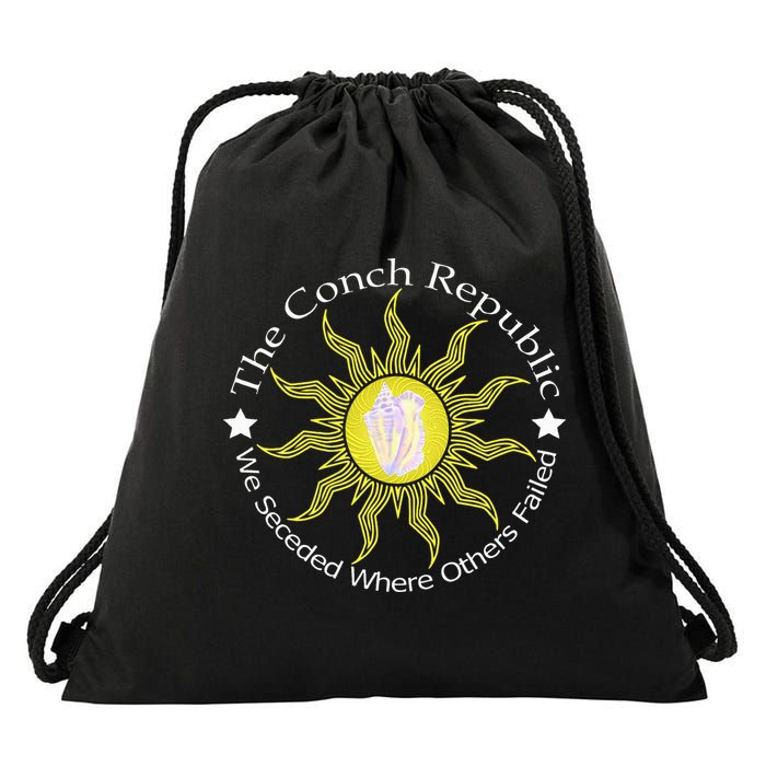Key West Conch Republic Flag We Seceded Where Others Failed Drawstring Bag