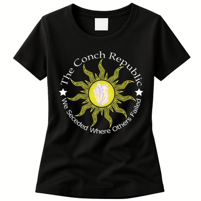 Key West Conch Republic Flag We Seceded Where Others Failed Womens T-Shirt