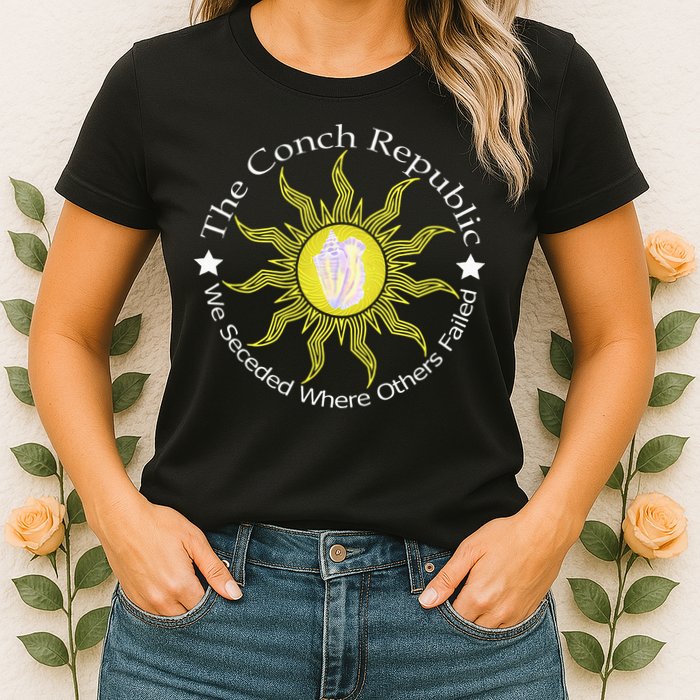 Key West Conch Republic Flag We Seceded Where Others Failed Womens T-Shirt