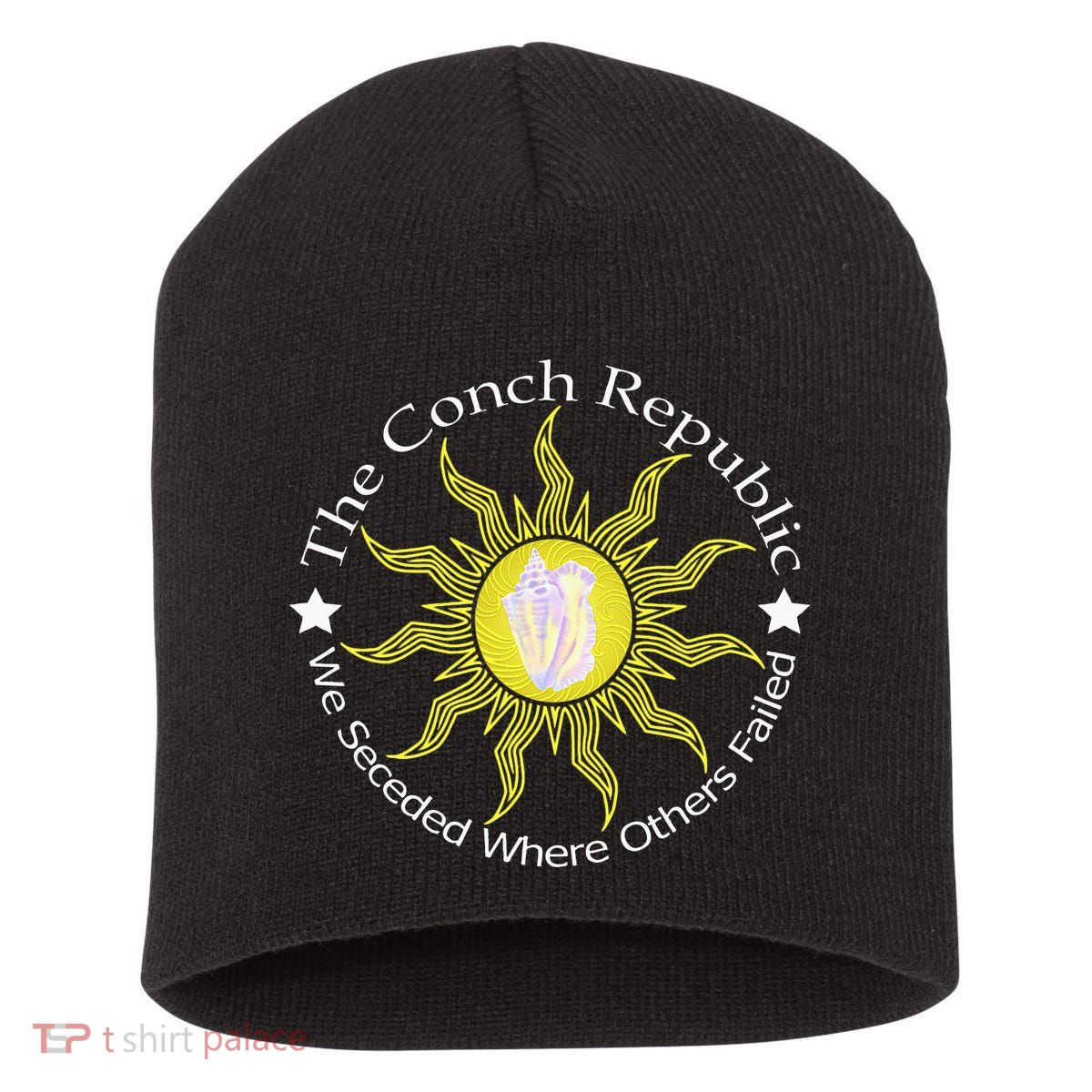 Key West Conch Republic Flag We Seceded Where Others Failed Short Acrylic Beanie