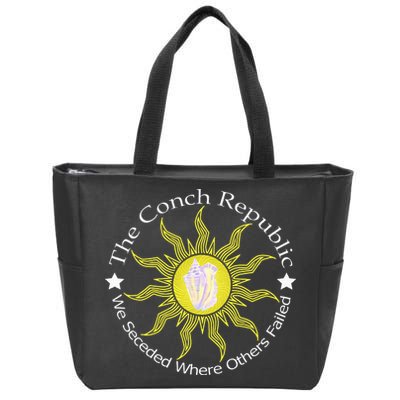 Key West Conch Republic Flag We Seceded Where Others Failed Zip Tote Bag