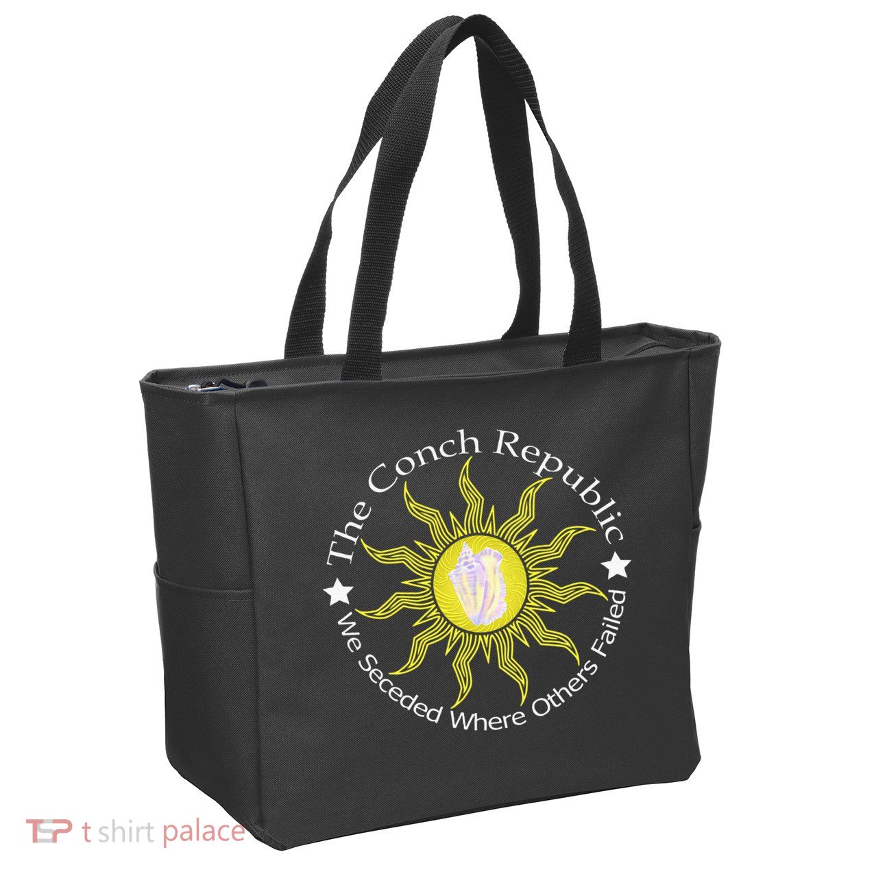 Key West Conch Republic Flag We Seceded Where Others Failed Zip Tote Bag