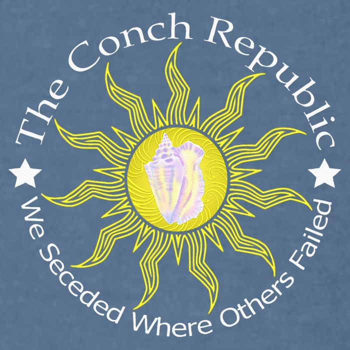 Key West Conch Republic Flag We Seceded Where Others Failed Garment-Dyed Sweatshirt