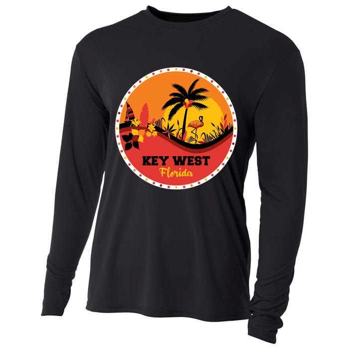Key West Circular Logo Cooling Performance Long Sleeve Crew