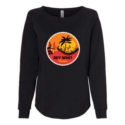 Key West Circular Logo Womens California Wash Sweatshirt