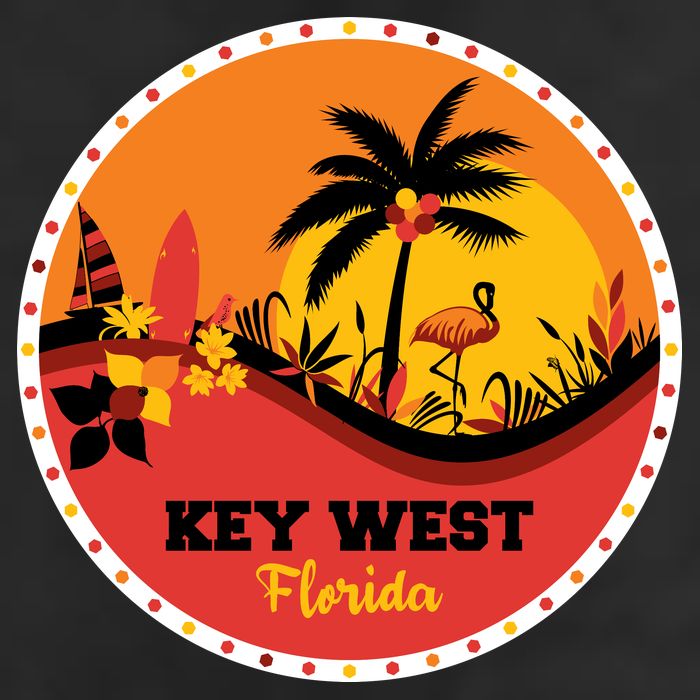 Key West Circular Logo Golf Towel