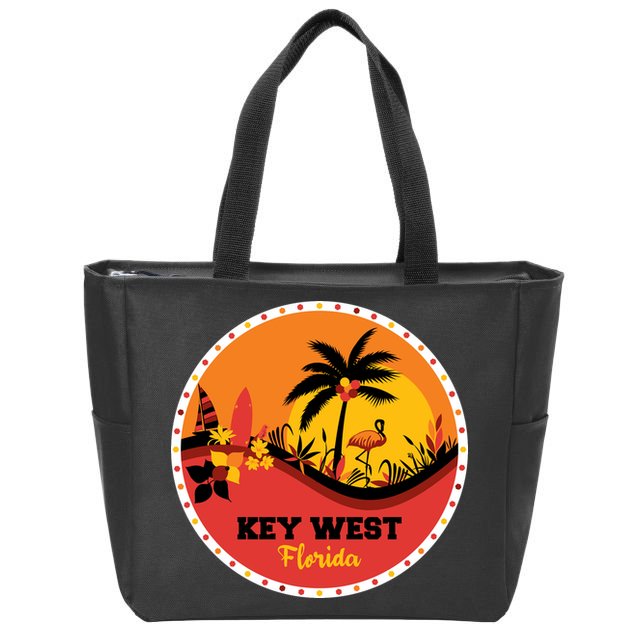 Key West Circular Logo Zip Tote Bag