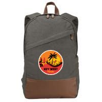 Key West Circular Logo Cotton Canvas Backpack