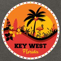 Key West Circular Logo Cotton Canvas Backpack