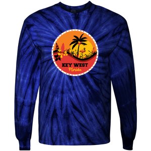 Key West Circular Logo Tie-Dye Long Sleeve Shirt