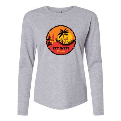 Key West Circular Logo Womens Cotton Relaxed Long Sleeve T-Shirt