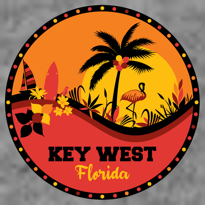 Key West Circular Logo Long Sleeve Shirt