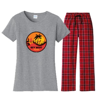 Key West Circular Logo Women's Flannel Pajama Set