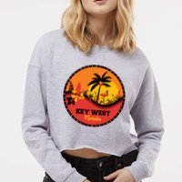 Key West Circular Logo Cropped Pullover Crew