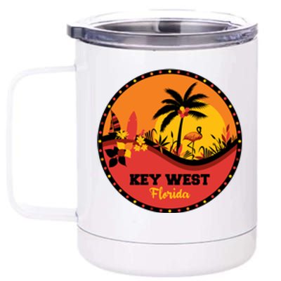 Key West Circular Logo 12 oz Stainless Steel Tumbler Cup