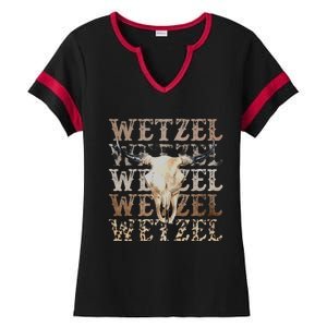 Koe Western Country Music Wetzel Bull Skull Ladies Halftime Notch Neck Tee