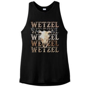 Koe Western Country Music Wetzel Bull Skull Ladies PosiCharge Tri-Blend Wicking Tank