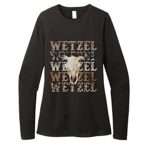 Koe Western Country Music Wetzel Bull Skull Womens CVC Long Sleeve Shirt