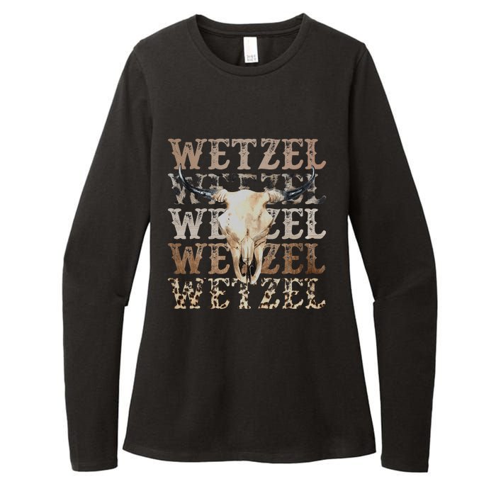 Koe Western Country Music Wetzel Bull Skull Womens CVC Long Sleeve Shirt