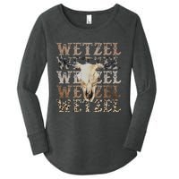 Koe Western Country Music Wetzel Bull Skull Women's Perfect Tri Tunic Long Sleeve Shirt