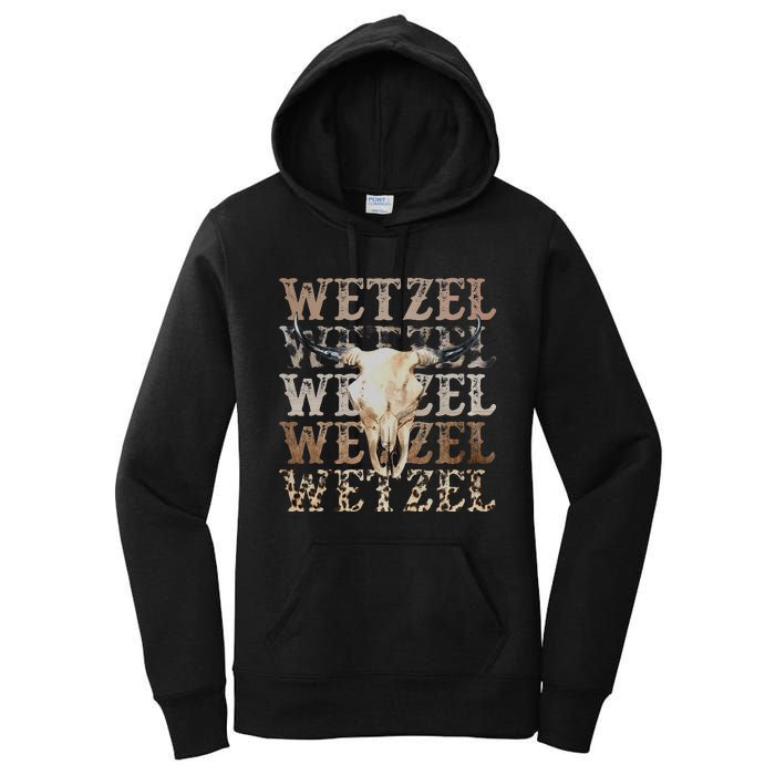 Koe Western Country Music Wetzel Bull Skull Women's Pullover Hoodie