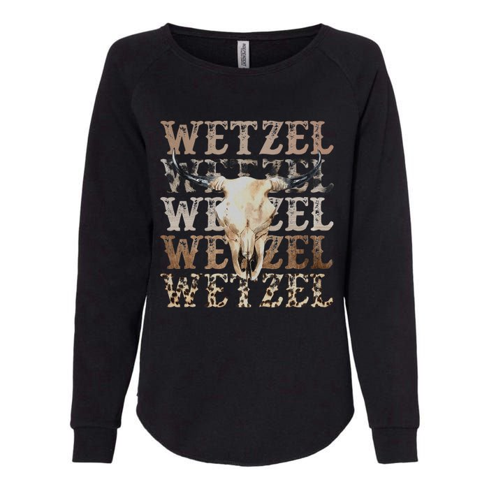 Koe Western Country Music Wetzel Bull Skull Womens California Wash Sweatshirt