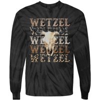 Koe Western Country Music Wetzel Bull Skull Tie-Dye Long Sleeve Shirt