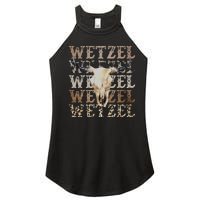 Koe Western Country Music Wetzel Bull Skull Women's Perfect Tri Rocker Tank