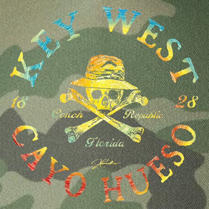 Key West Cayo Hueso Fl Jolly Roger Legacy Tie Dye Trucker Hat