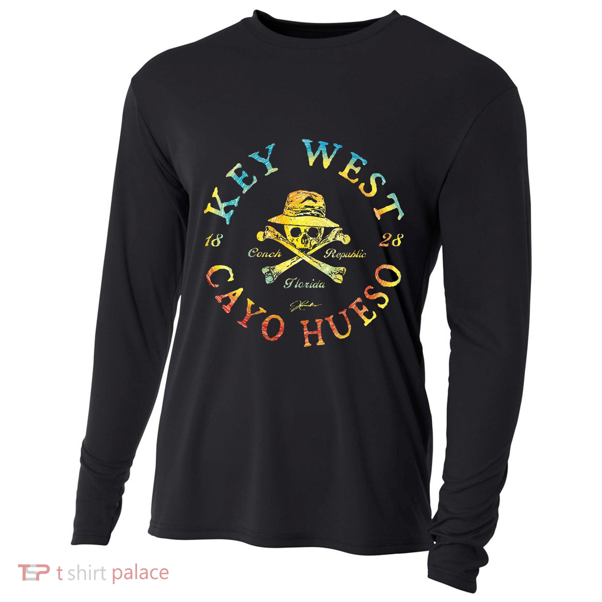 Key West Cayo Hueso Fl Jolly Roger Cooling Performance Long Sleeve Crew