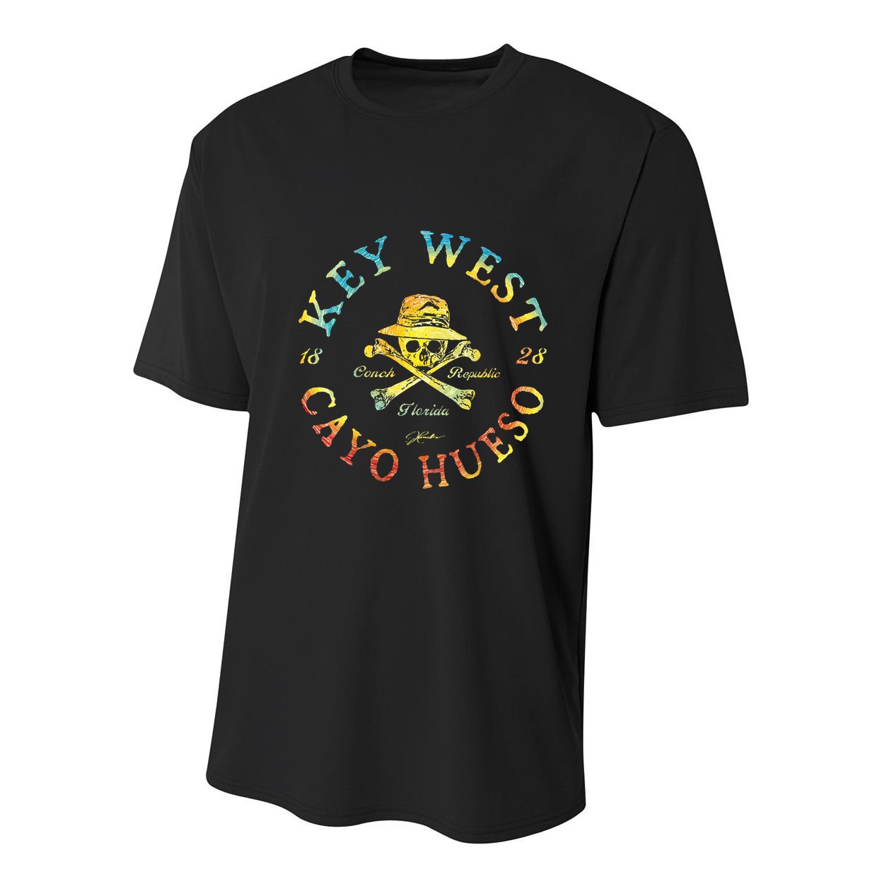 Key West Cayo Hueso Fl Jolly Roger Youth Performance Sprint T-Shirt