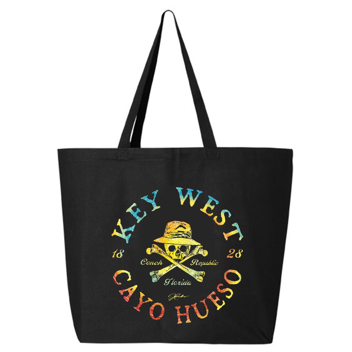 Key West Cayo Hueso Fl Jolly Roger 25L Jumbo Tote