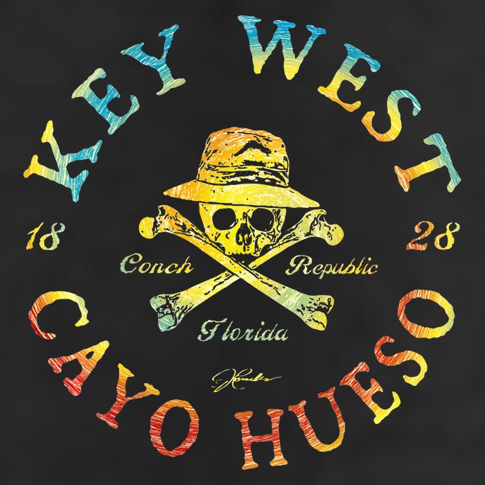 Key West Cayo Hueso Fl Jolly Roger Golf Towel