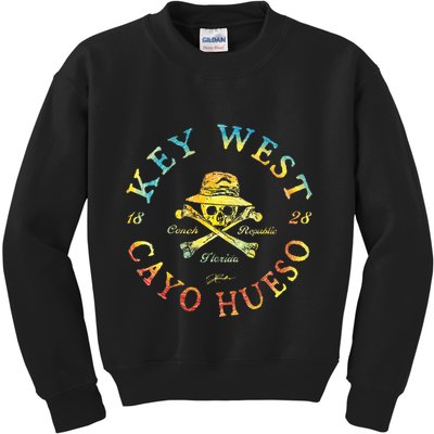 Key West Cayo Hueso Fl Jolly Roger Kids Sweatshirt
