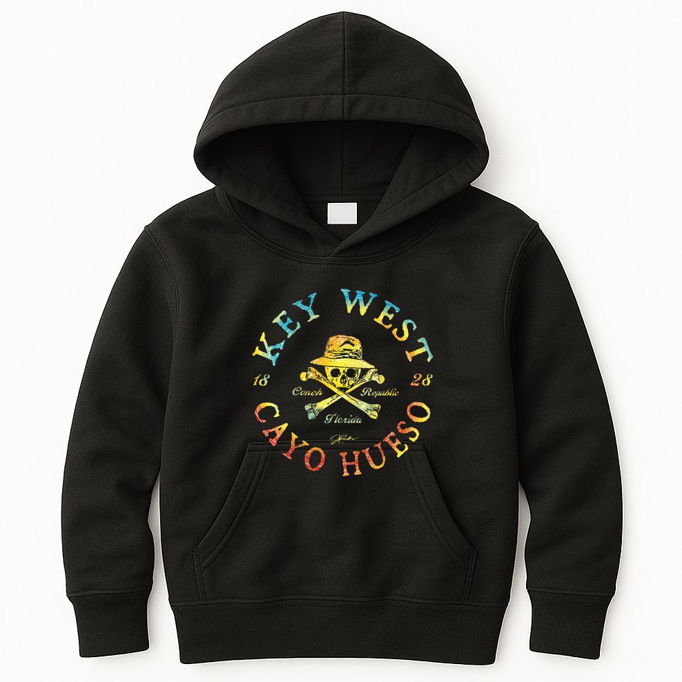 Key West Cayo Hueso Fl Jolly Roger Kids Hoodie