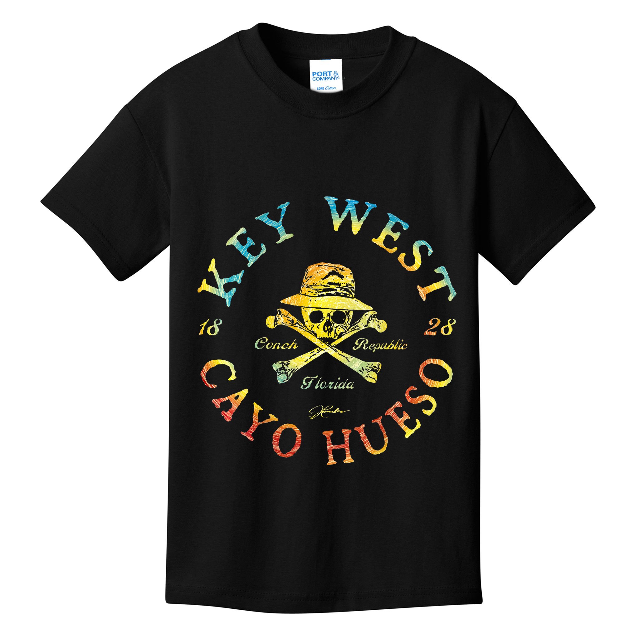 Key West Cayo Hueso Fl Jolly Roger Kids T-Shirt