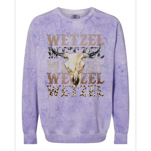 Koe Western Country Music Wetzel Bull Skull Colorblast Crewneck Sweatshirt