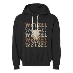 Koe Western Country Music Wetzel Bull Skull Garment-Dyed Fleece Hoodie