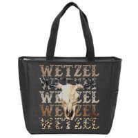 Koe Western Country Music Wetzel Bull Skull Zip Tote Bag