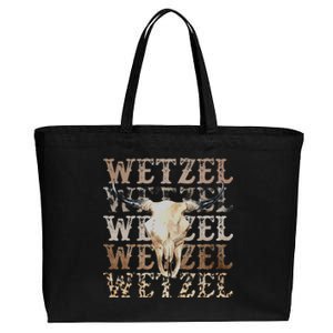 Koe Western Country Music Wetzel Bull Skull Cotton Canvas Jumbo Tote