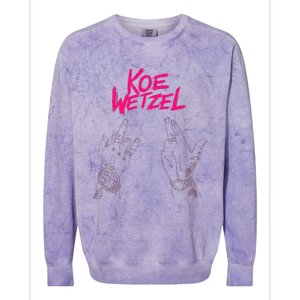 koe western country music wetzel bull skull Colorblast Crewneck Sweatshirt