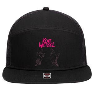 koe western country music wetzel bull skull 7 Panel Mesh Trucker Snapback Hat