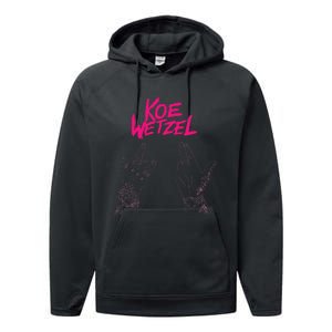 koe western country music wetzel bull skull Performance Fleece Hoodie