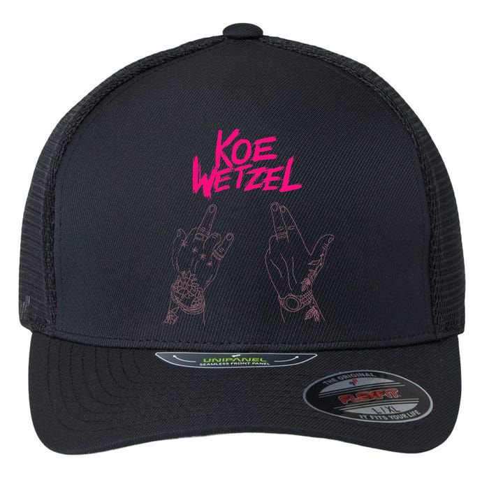 koe western country music wetzel bull skull Flexfit Unipanel Trucker Cap