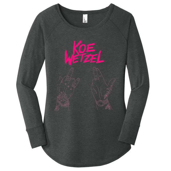 koe western country music wetzel bull skull Women's Perfect Tri Tunic Long Sleeve Shirt