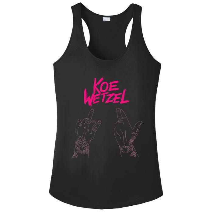 koe western country music wetzel bull skull Ladies PosiCharge Competitor Racerback Tank