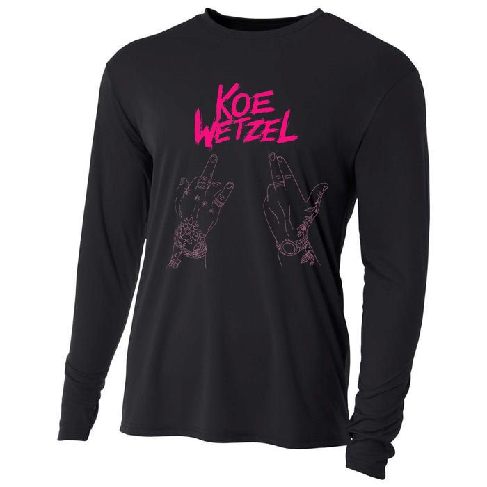 koe western country music wetzel bull skull Cooling Performance Long Sleeve Crew