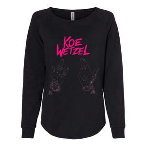 koe western country music wetzel bull skull Womens California Wash Sweatshirt